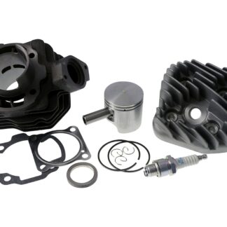 Zylinder Set 70ccm mit Zündkerze NGK Peugeot stehend AC
