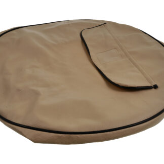 Reserveradabdeckung beige 10 Zoll mit schwarzem Keder Vespa