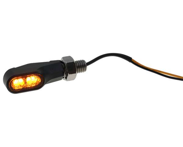 Blinker HIGHSIDER pro Ventura-X LED 1in1 schwarz matt Paar für Roller Motorrad Schaltmoped Quad Vespa Mofa Universal – Bild 3