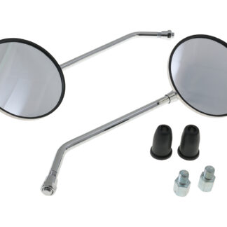 Spiegel Set links/rechts VICMA Chrom rund M10 Motorrad Moped Roller Quad Universal
