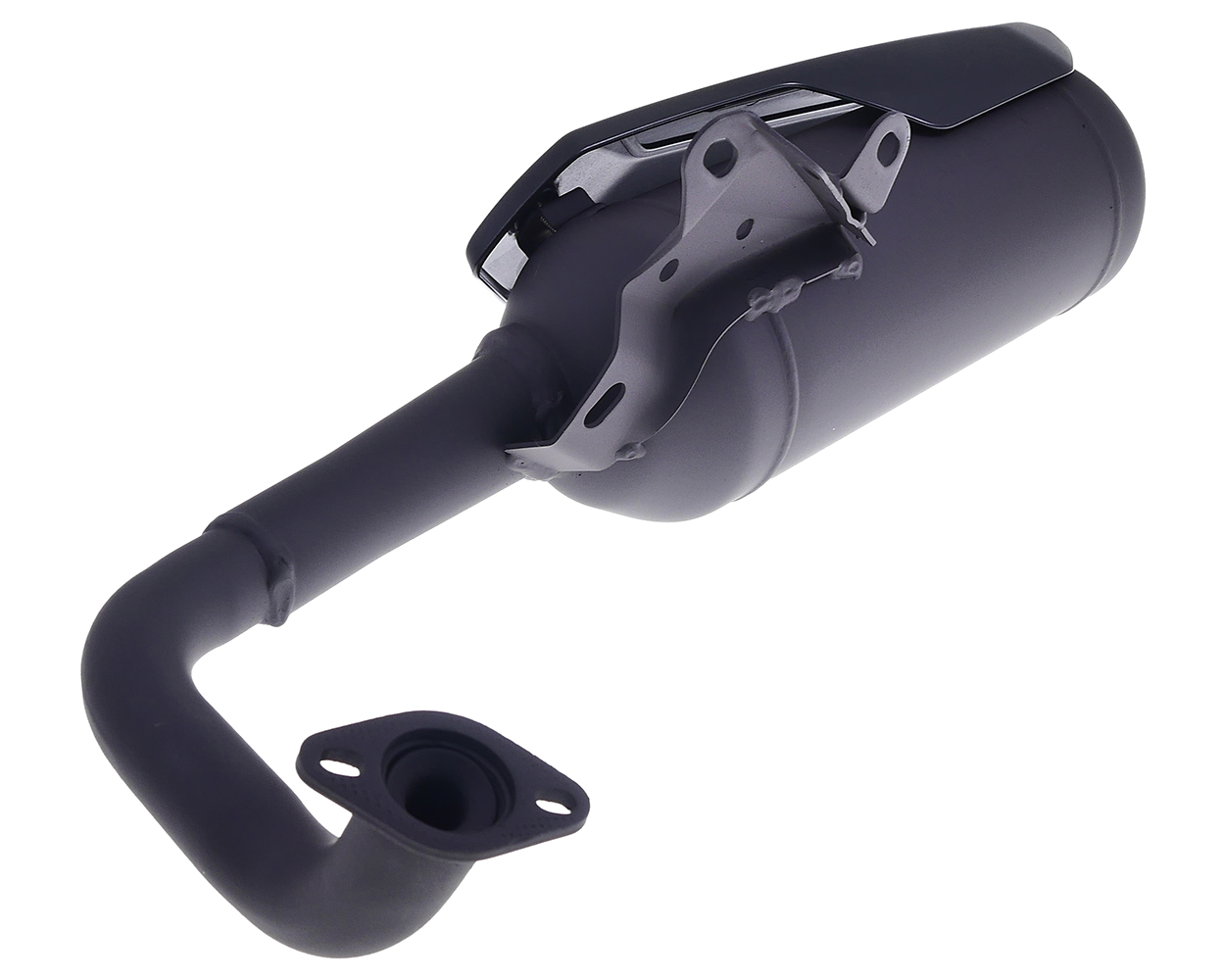 Auspuffanlage TECNIGAS Silent Pro Black für 2-Takt China 1E40QMB ATU Explorer Race GT50, Spin GE50, CPI Hussar, Oliver 50ccm – Bild 4