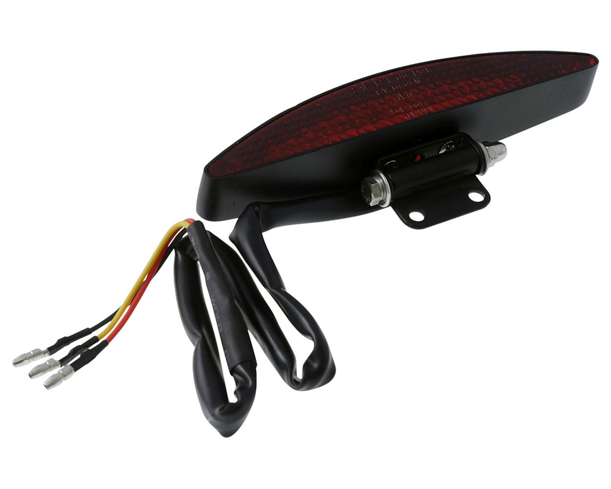 Rücklicht LED INTERSTATE Motorrad mit Halter schwarzes Metallgehäuse rotes Glas – Bild 2