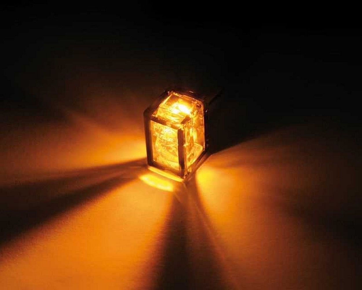 Blinker Mini LED Motorrad MICRO CUBE-V mit 2 SMDs und ABE, getönt 11x17,5x13mm – Bild 2