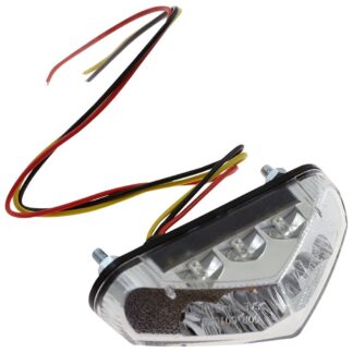 Rücklicht LED Motorrad Klarglas mit Kennzeichenbeleuchtung Quad Roller