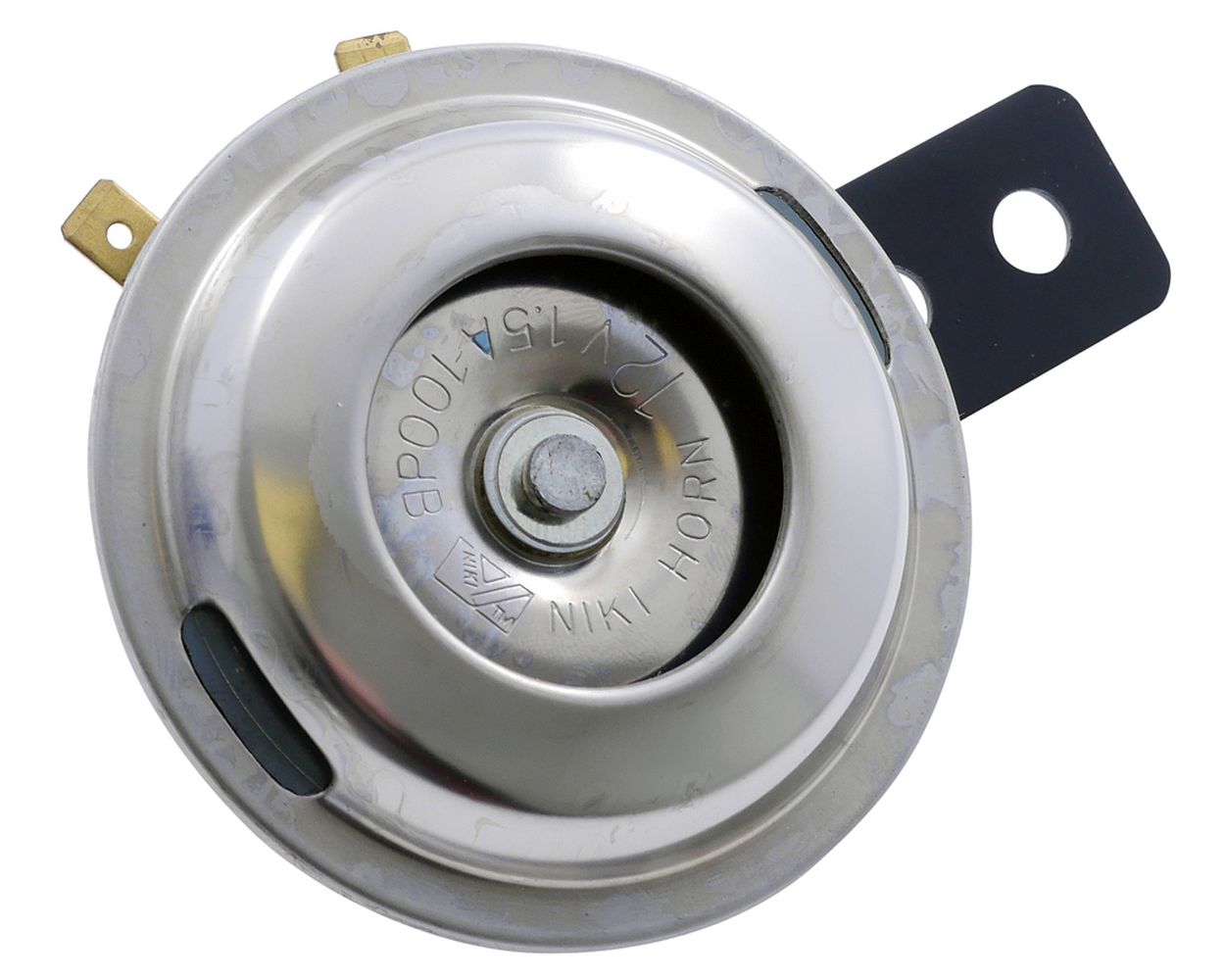 Hupe Edelstahl 12V, 72 mm Durchmesser, Motorrad, Quad, Moped