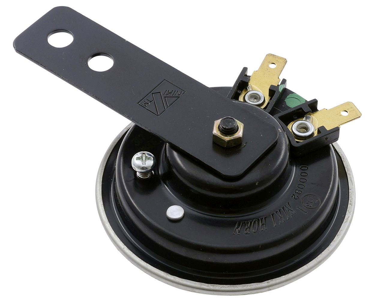 Hupe Edelstahl 12V, 72 mm Durchmesser, Motorrad, Quad, Moped – Bild 2