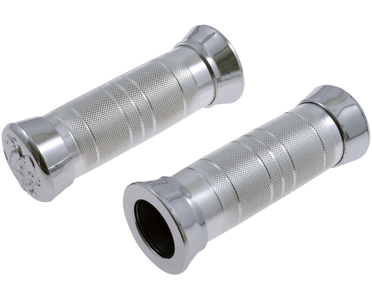 Lenkergriffe Alu silber für 1 Zoll Lenker, Motorrad, Chopper