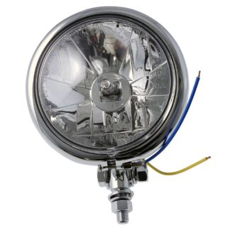 Scheinwerfer Motorrad Fernlicht klar 4 1/2 Zoll, Bates-Style, Kontrollleuchte