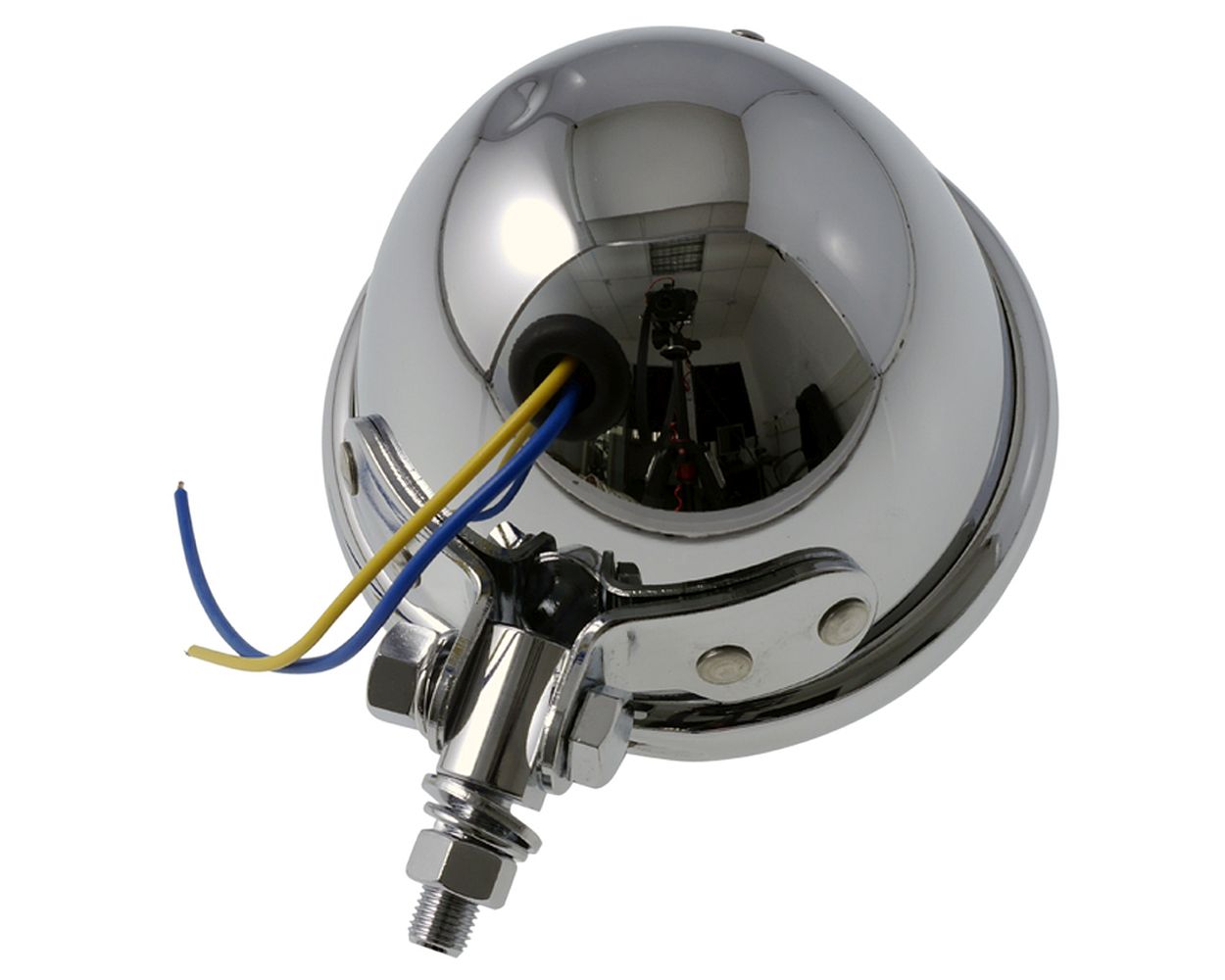 Scheinwerfer Motorrad Fernlicht klar 4 1/2 Zoll, Bates-Style, Kontrollleuchte – Bild 2
