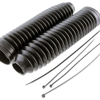 Faltenbalg Satz Federgabel 250X32mm Staubkappen Gummi Manschetten schwarz universal Gabelschutz Moped Mofa Motorrad