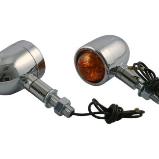 Blinker Paar Bullet Old School chrom Mini Custom