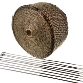 Hitzeschutzband 15m Auspuff Krümmer Fächerkrümmer bis 1450°C Universal für Auto Motorrad Roller Moped Quad