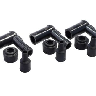 Zündkerzenstecker Set 3x NGK 90 Grad schwarz LB05F, universal, Roller, Scooter, Mofa, Moped, Mokick, Motorrad, Quad, ATV, Ersatz