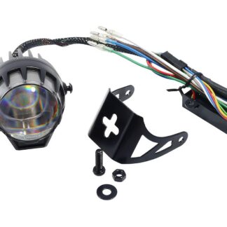 Scheinwerfer HIGHSIDER Dual-Stream LED 12V, schwarz Aluminium mit ABE Motorrad, Quad
