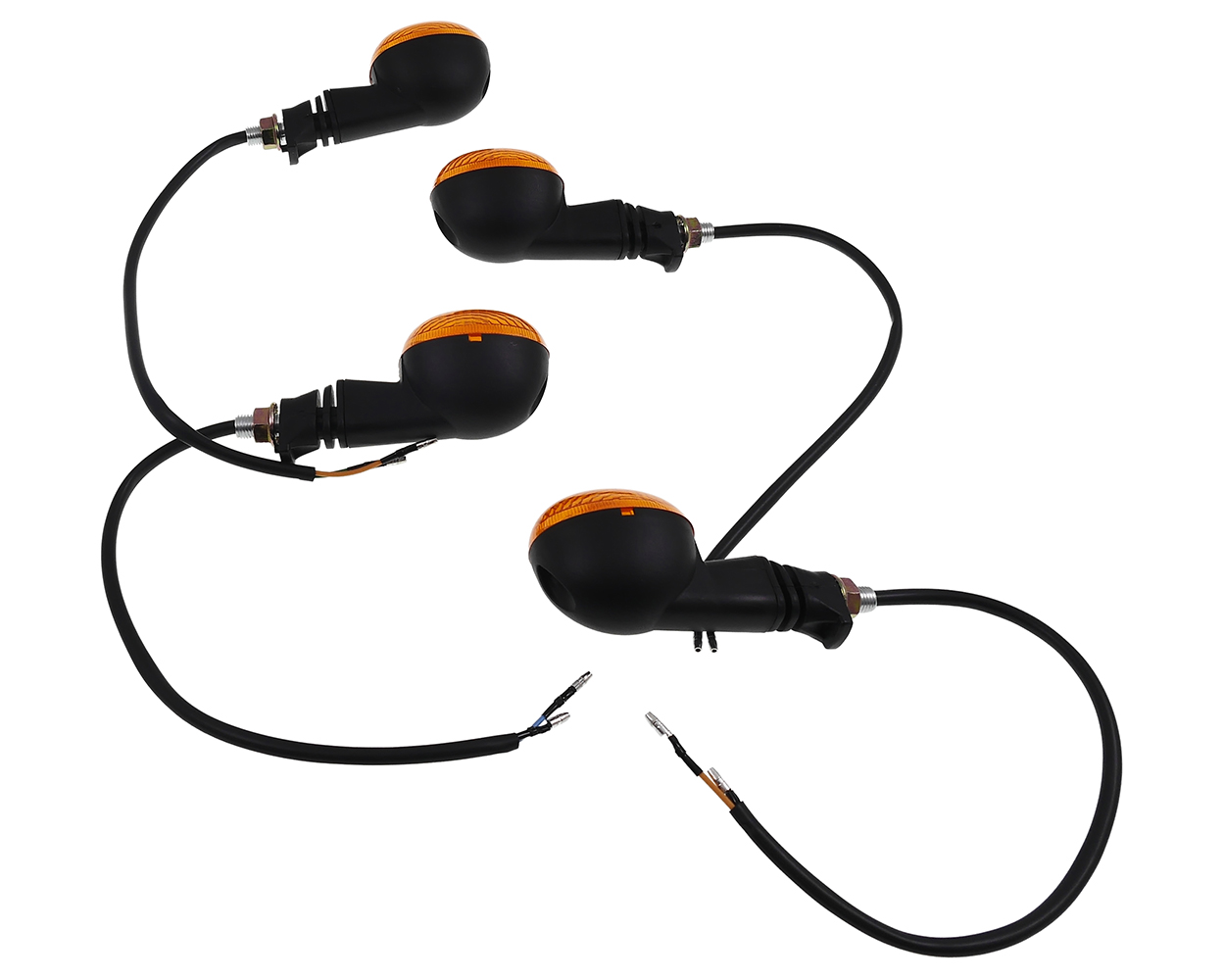 Blinker Set Mini 4 Stück oval schwarz M10 Befestigung 10 Watt – Bild 3