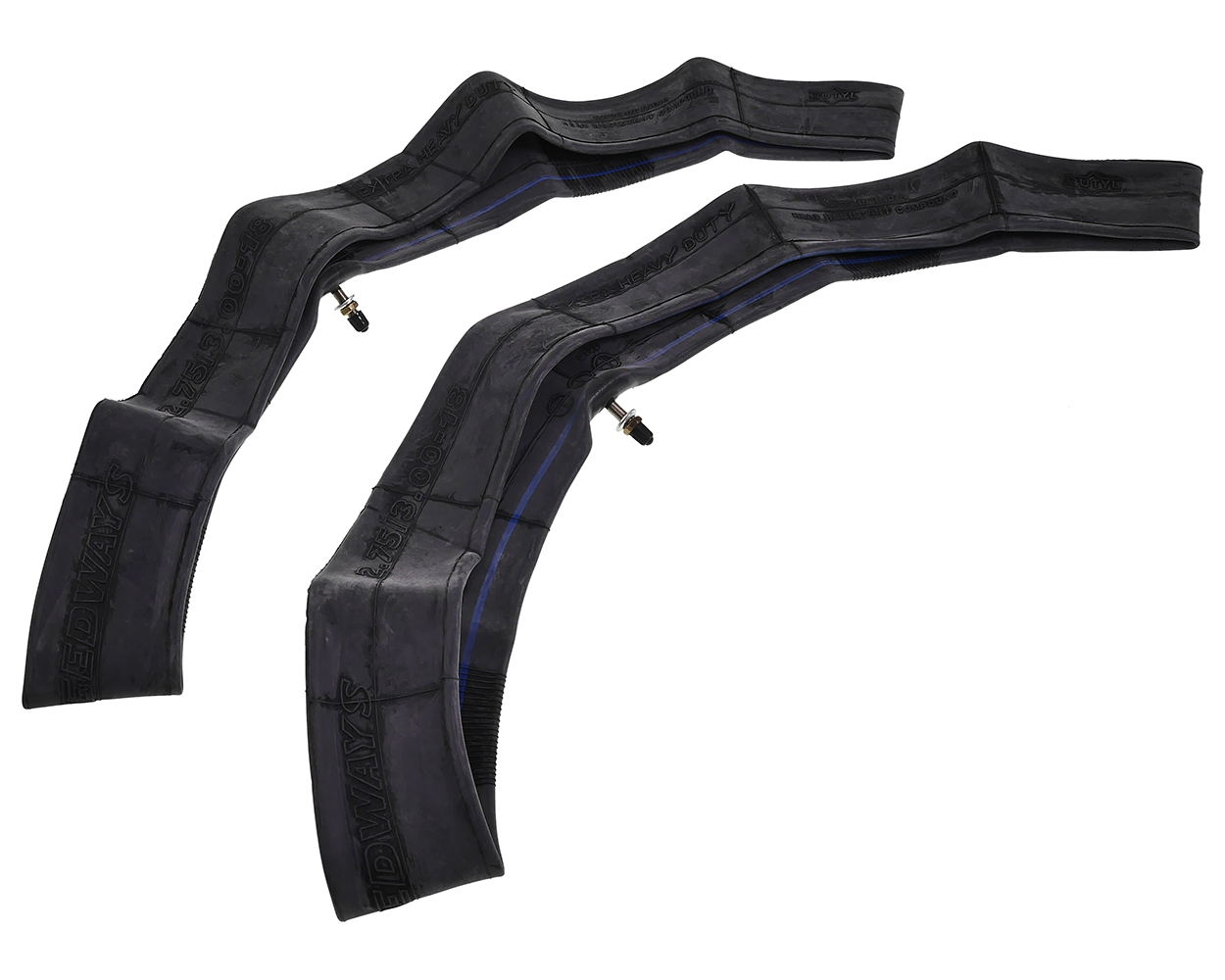 Schlauchset 2 Stück SPEEDWAYS 2.75 - 3.00-18 2 3/4-18 Zoll TR-4 Scooter Mofa Moped – Bild 2