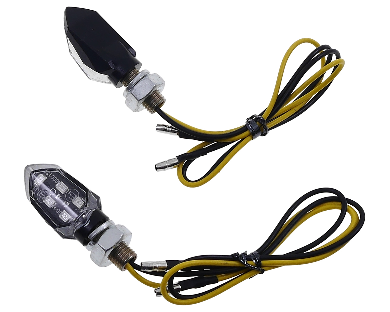 Blinker Diamond schwarz klar LED Motorrad Roller Schaltmoped Mokick