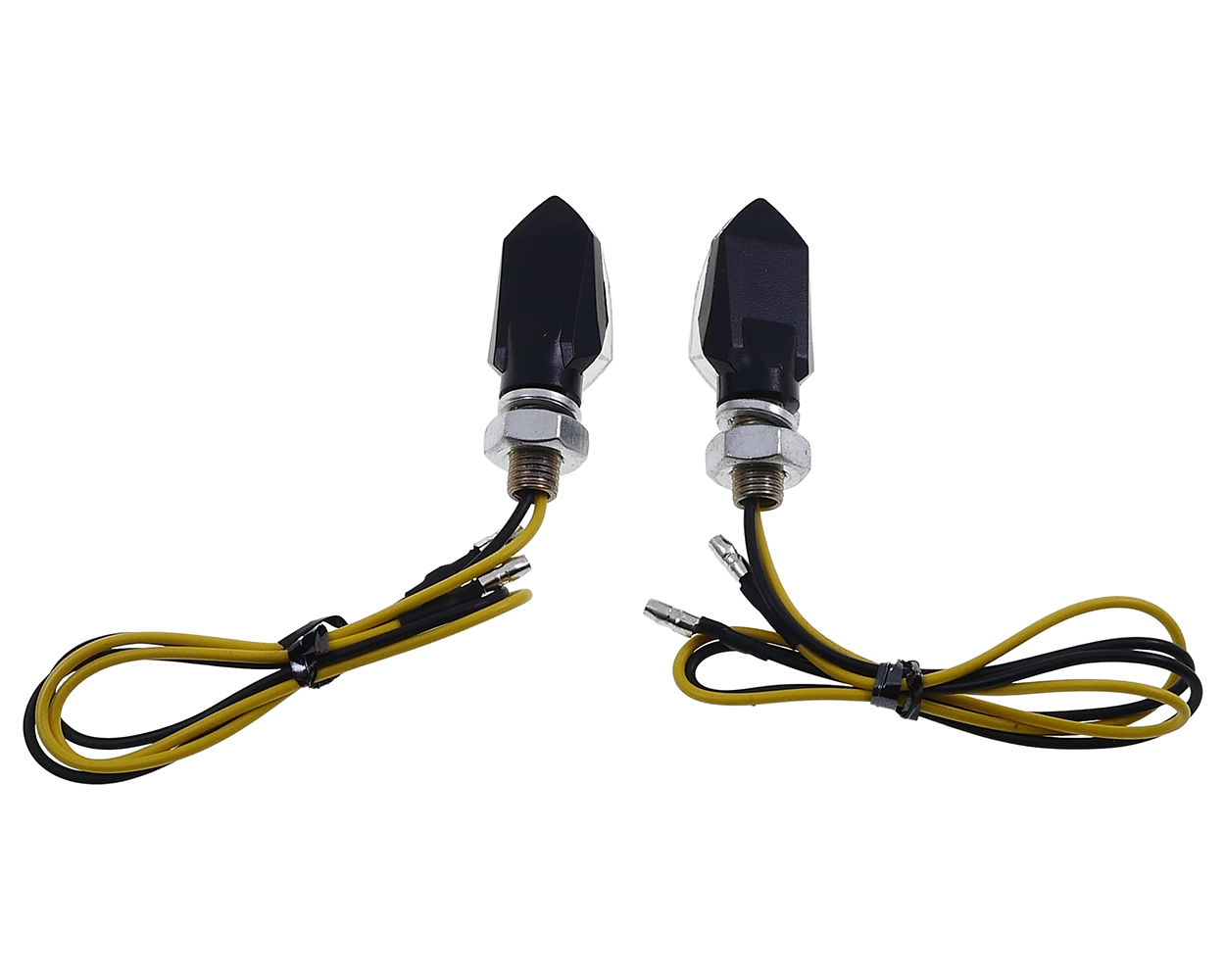 Blinker Diamond schwarz klar LED Motorrad Roller Schaltmoped Mokick – Bild 5