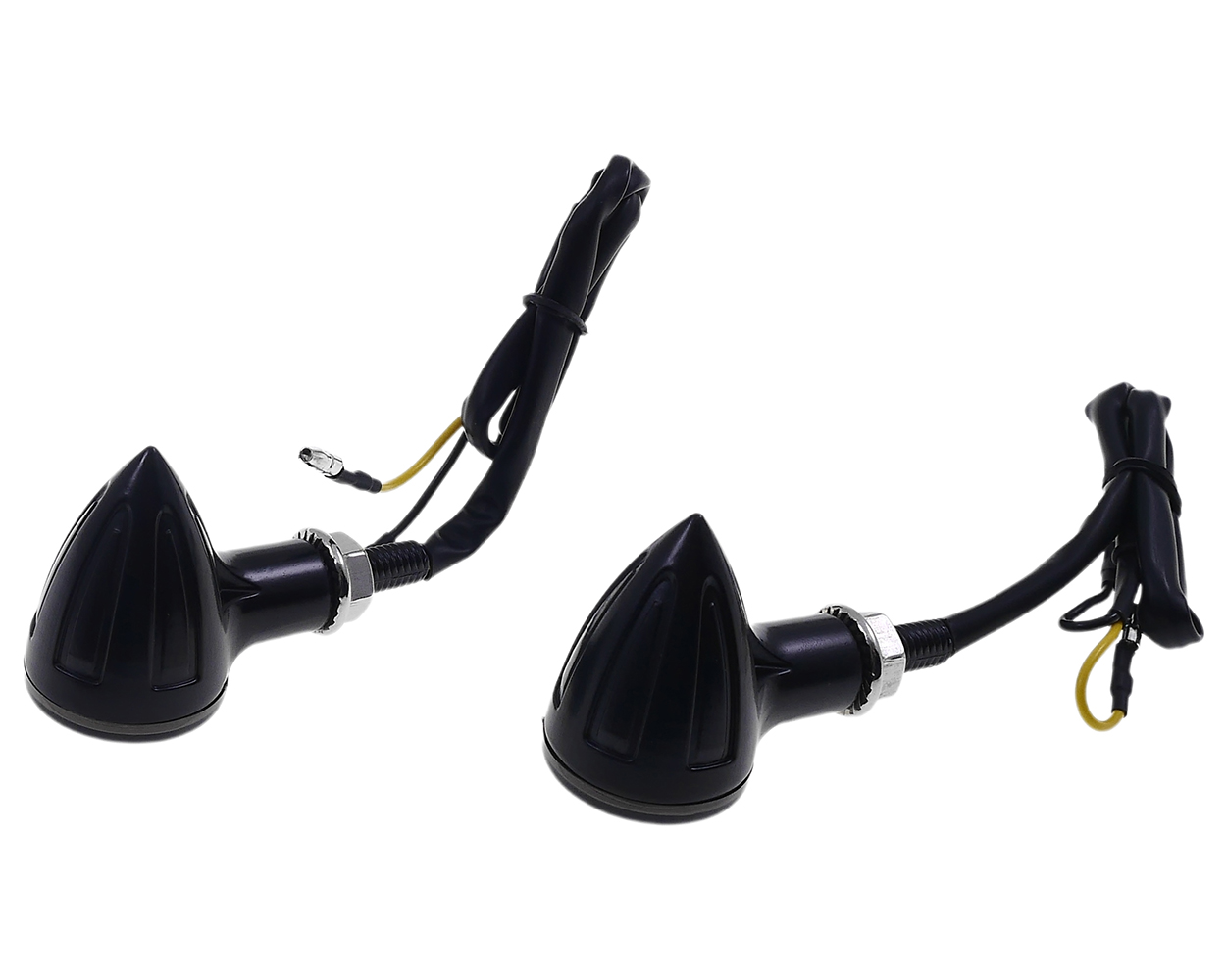 Blinker Drops schwarz Metall Rauchglas LED Motorrad Roller Schaltmoped – Bild 5