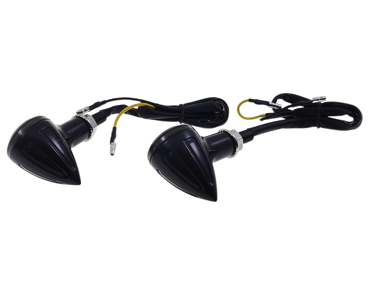 Blinker Drops schwarz Metall Rauchglas LED Motorrad Roller Schaltmoped – Bild 6