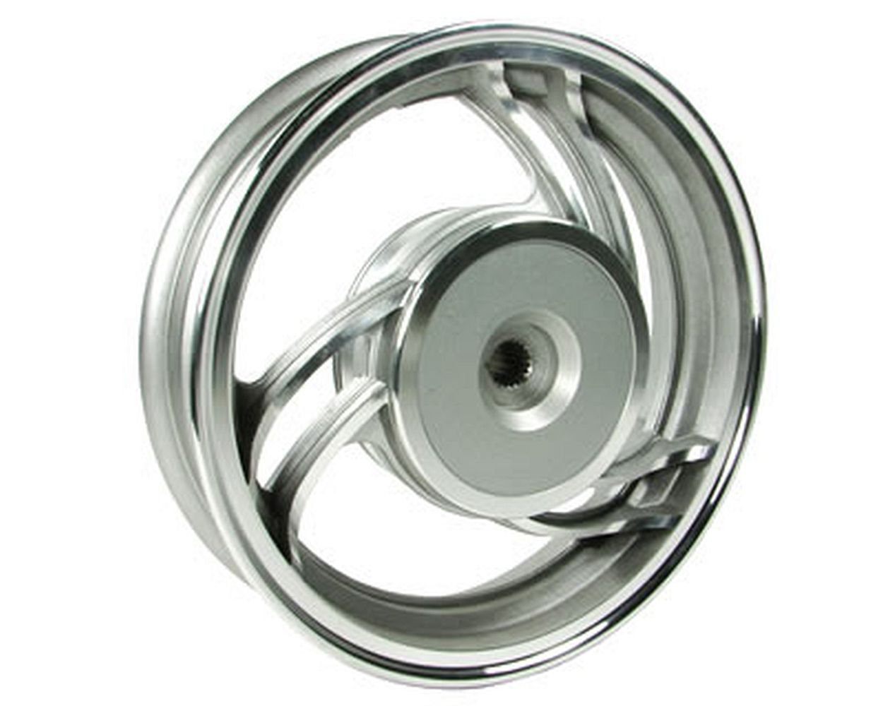 Felge hinten Rivello 10 Zoll 3 Speichen silber FlexTech Firenze Hurricane Napoli