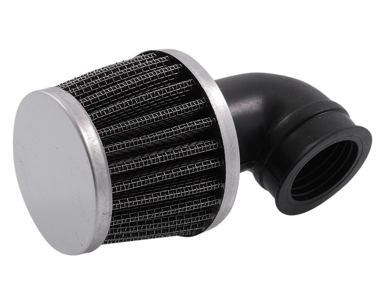 Sportluftfilter Power 90 Grad 28mm Anschluss Roller Mofa Moped ATV – Bild 2