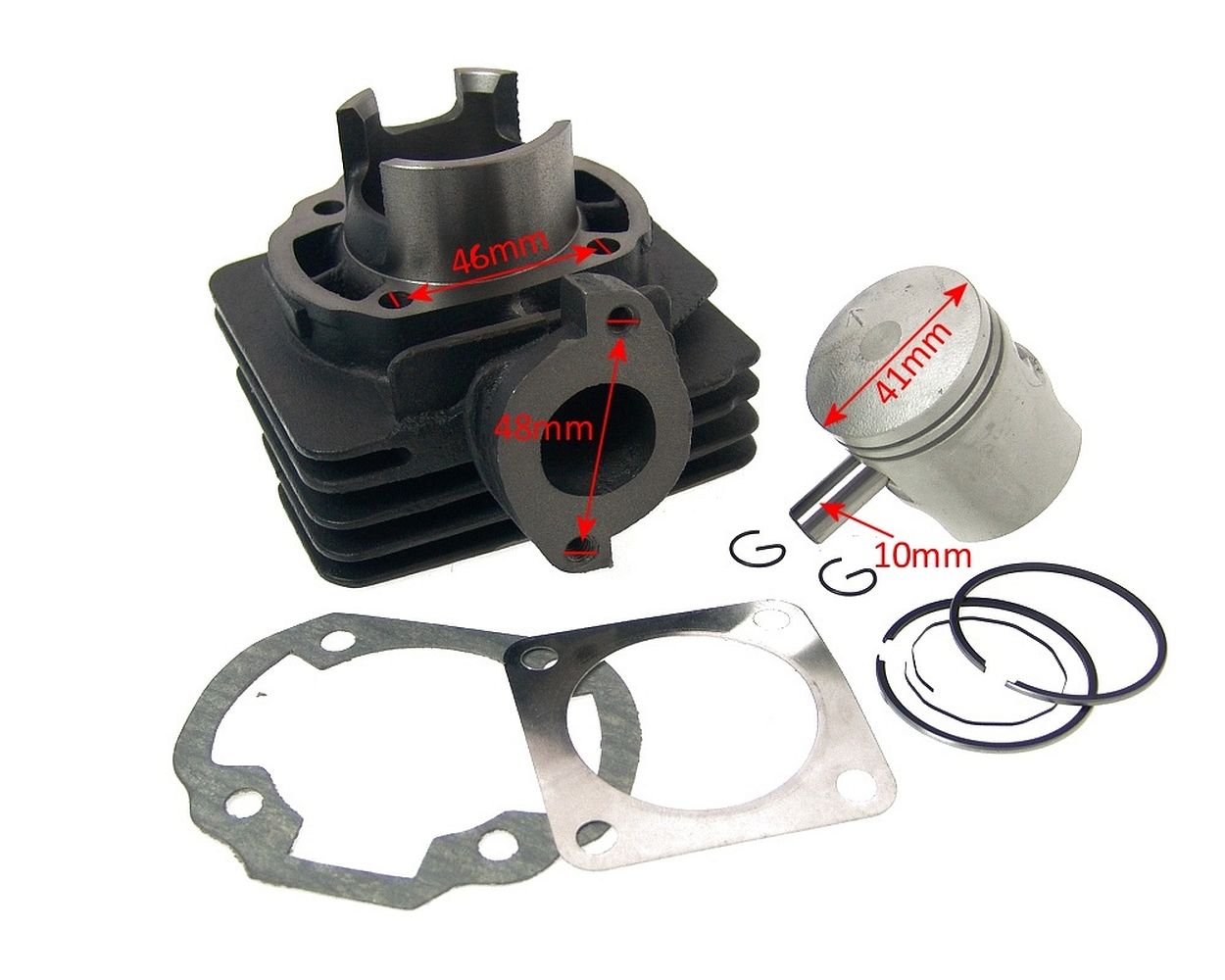 Zylinder Kit 50ccm Standard 2-Takt Morini AC Derbi Vamos Italjet Formula Suzuki – Bild 4
