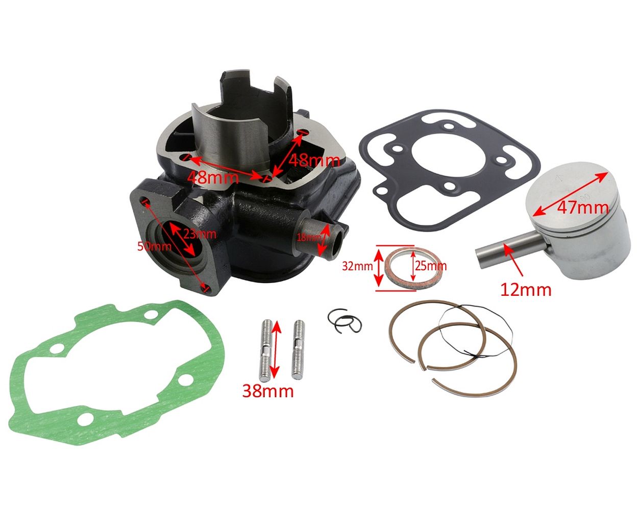 Zylinder 70ccm Sport 2-Takt Peugeot liegend LC JetForce Speedfight 3 4 Ludix 2 – Bild 2