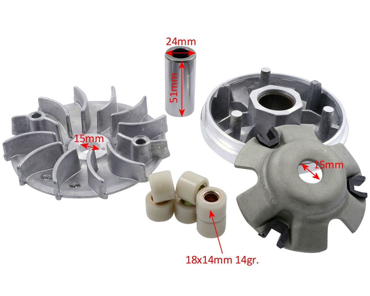 Variomatik Set mit Riemenscheibe GY6 125ccm 4-Takt Baotian Big Panther Tanco 3 Variomatik Set mit Riemenscheibe GY6 125ccm 4-Takt Baotian Big Panther Tanco – Bild 3