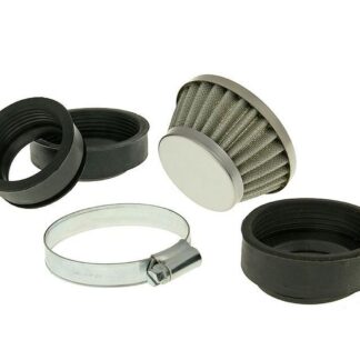 Sportluftfilter Shorty 44-54mm Anschluss Chrom Schaltmoped, Quad, Kart